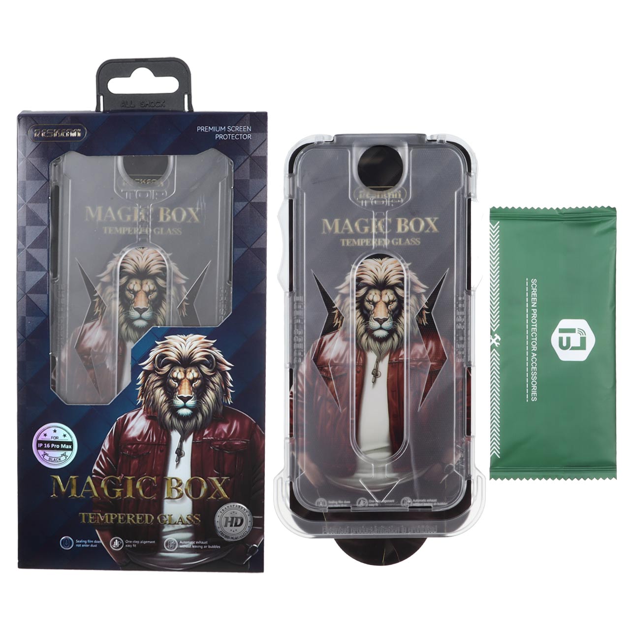 محافظ صفحه نمایش شیشه ای اورجینال RESKEAN - Magic Glass Box مدل Apple iPhone 16 Pro Max (پک دار) - اسپه کالا محافظ صفحه نمایش شیشه ای اورجینال RESKEAN - Magic Glass Box مدل Apple iPhone 16 Pro Max (پک دار) - تصویر 1