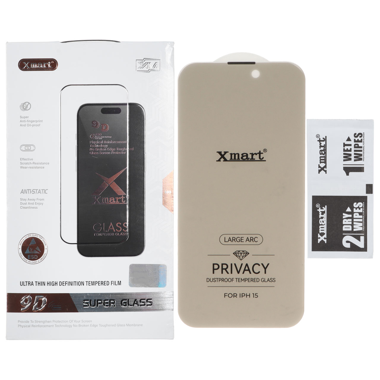 محافظ صفحه نمایش شیشه ای بدون حاشیه توری دار Xmart Privacy 3D Large Arc مدل Apple iPhone 16 / iPhone 15 / iPhone 14 Pro (پک دار) - اسپه کالا محافظ صفحه نمایش شیشه ای بدون حاشیه توری دار Xmart Privacy 3D Large Arc مدل Apple iPhone 16 / iPhone 15 / iPhone 14 Pro (پک دار) - تصویر 1