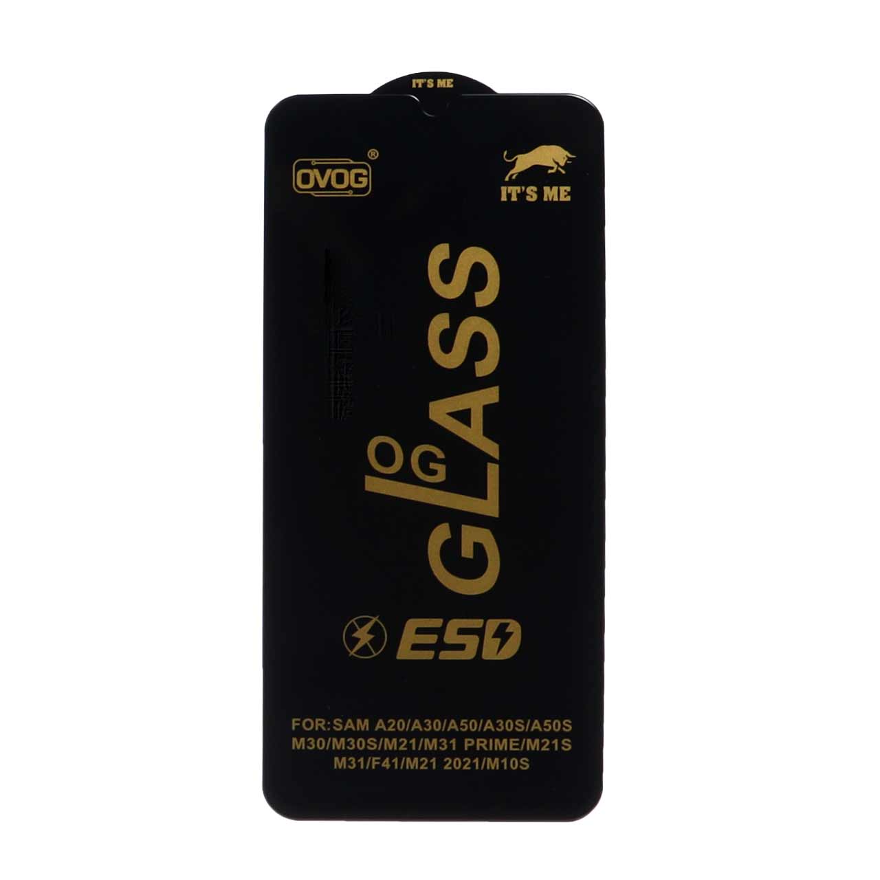 519532 محافظ صفحه نمایش شیشه ای درجه یک Samsung A20 / A30 / A30S / A50 / A50S / M10S / M21 / M21S / M30 / M30S / M31 / Redmi Note 7 / Note 7 pro / Note 7s / Honor 9a / Y6p - Full Cover OG - ESD OVOG - (بدون پک) - مشکی - تصویر 1