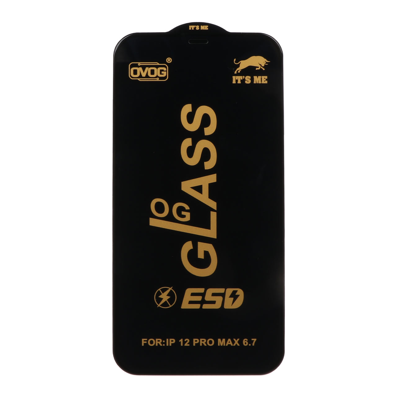 519552 محافظ صفحه نمایش شیشه ای درجه یک Apple iphone 12 Pro Max - Full Cover OG - ESD OVOG - (بدون پک) - مشکی - تصویر 1
