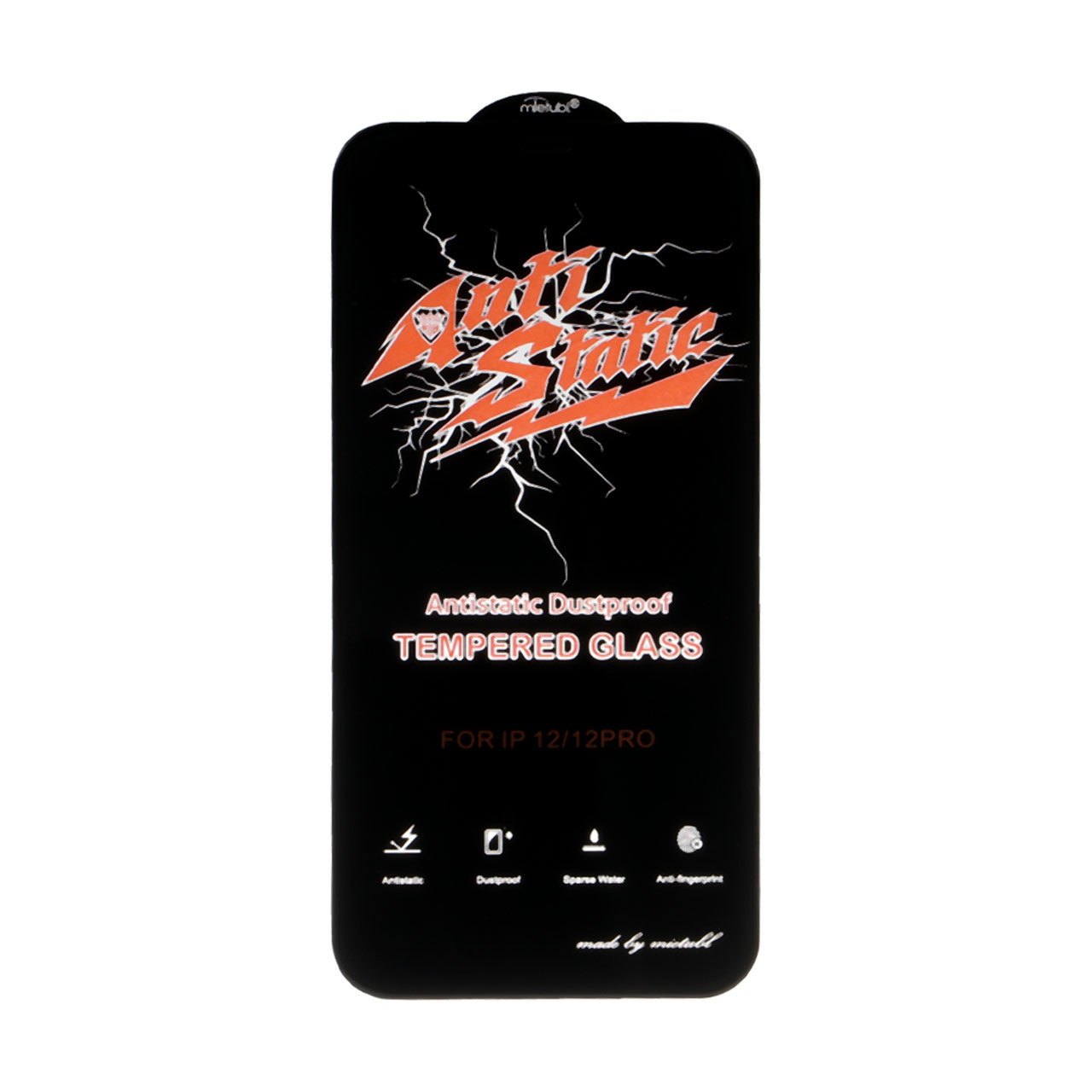 613282 محافظ صفحه نمایش شیشه ای Apple iPhone 12 / iPhone 12 Pro - Full Cover Anti Static Mietubl (بدون پک) - مشکی - تصویر 1