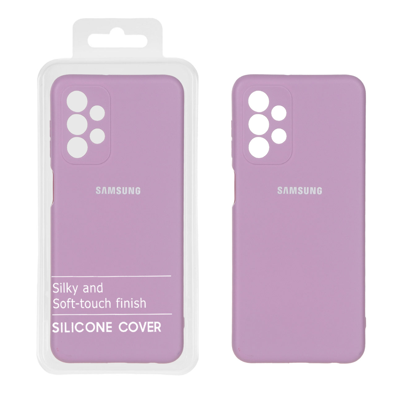 705988 قاب نیو سیلیکون محافظ لنزدار RFF مدل Samsung A23 - یاسی (پک دار) - تصویر 1