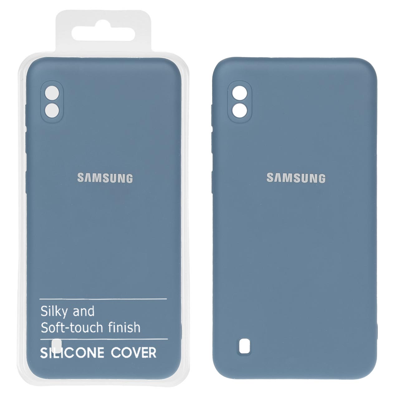 731332 قاب نیو سیلیکون محافظ لنزدار RFF مدل Samsung Galaxy A10 / M10 - آبی فیلی (پک دار) - تصویر 1