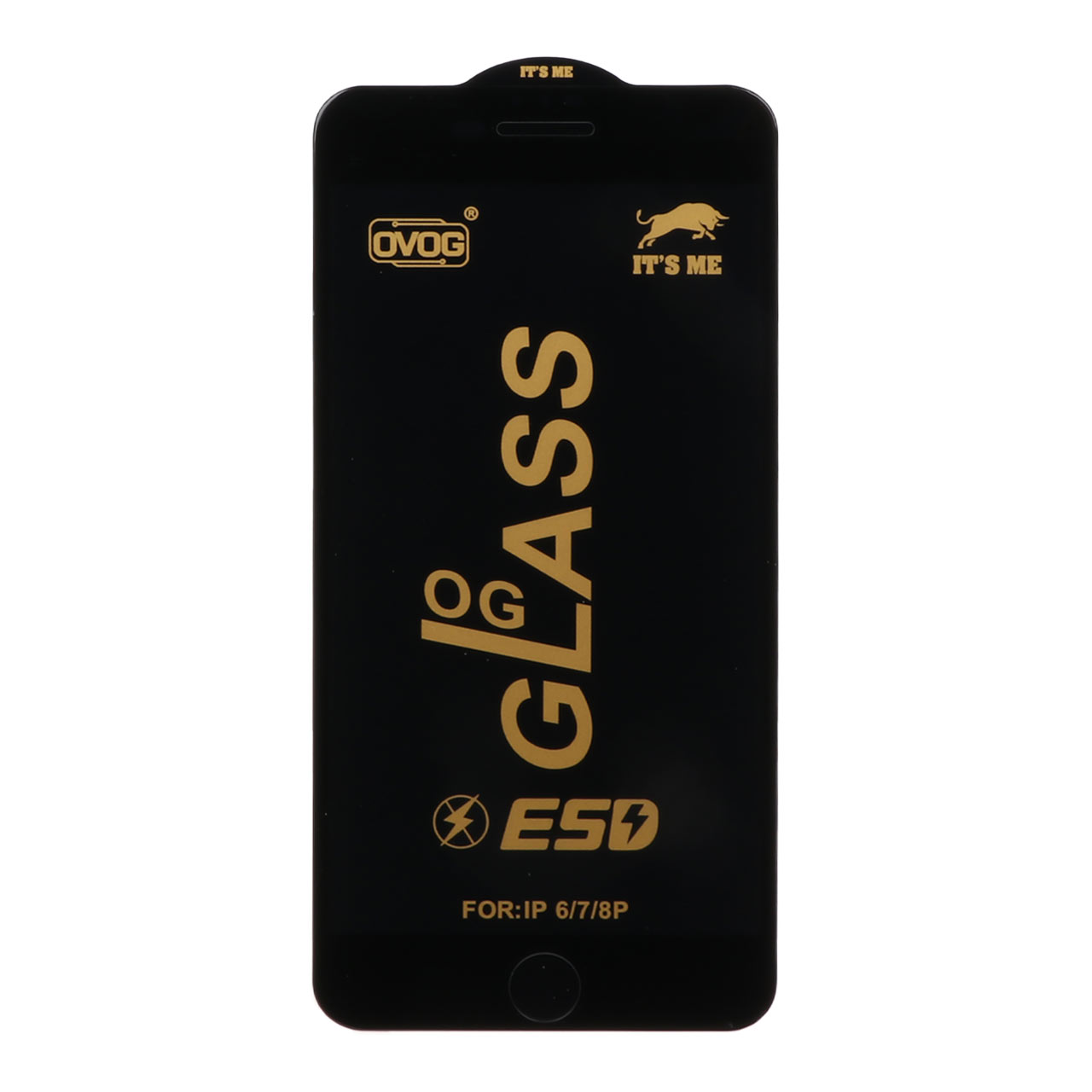 768252 محافظ صفحه نمایش شیشه ای درجه یک Apple iphone 6 Plus / 6S Plus / 7 Plus / 8 Plus - Full Cover OG - ESD OVOG - (بدون پک) - مشکی - تصویر 1