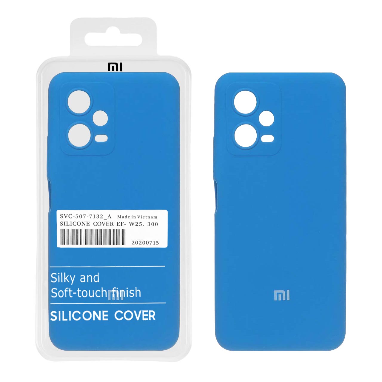 891086 قاب سیلیکونی پاک کنی اورجینال درجه یک Xiaomi Redmi Note 12 5G / Poco X5 - آبی (پک دار) - تصویر 1