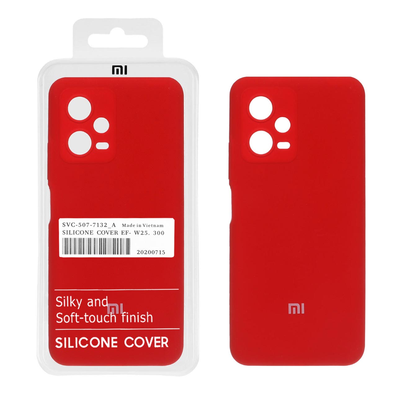 891088 قاب سیلیکونی پاک کنی اورجینال درجه یک Xiaomi Redmi Note 12 5G / Poco X5 - قرمز (پک دار) - تصویر 1
