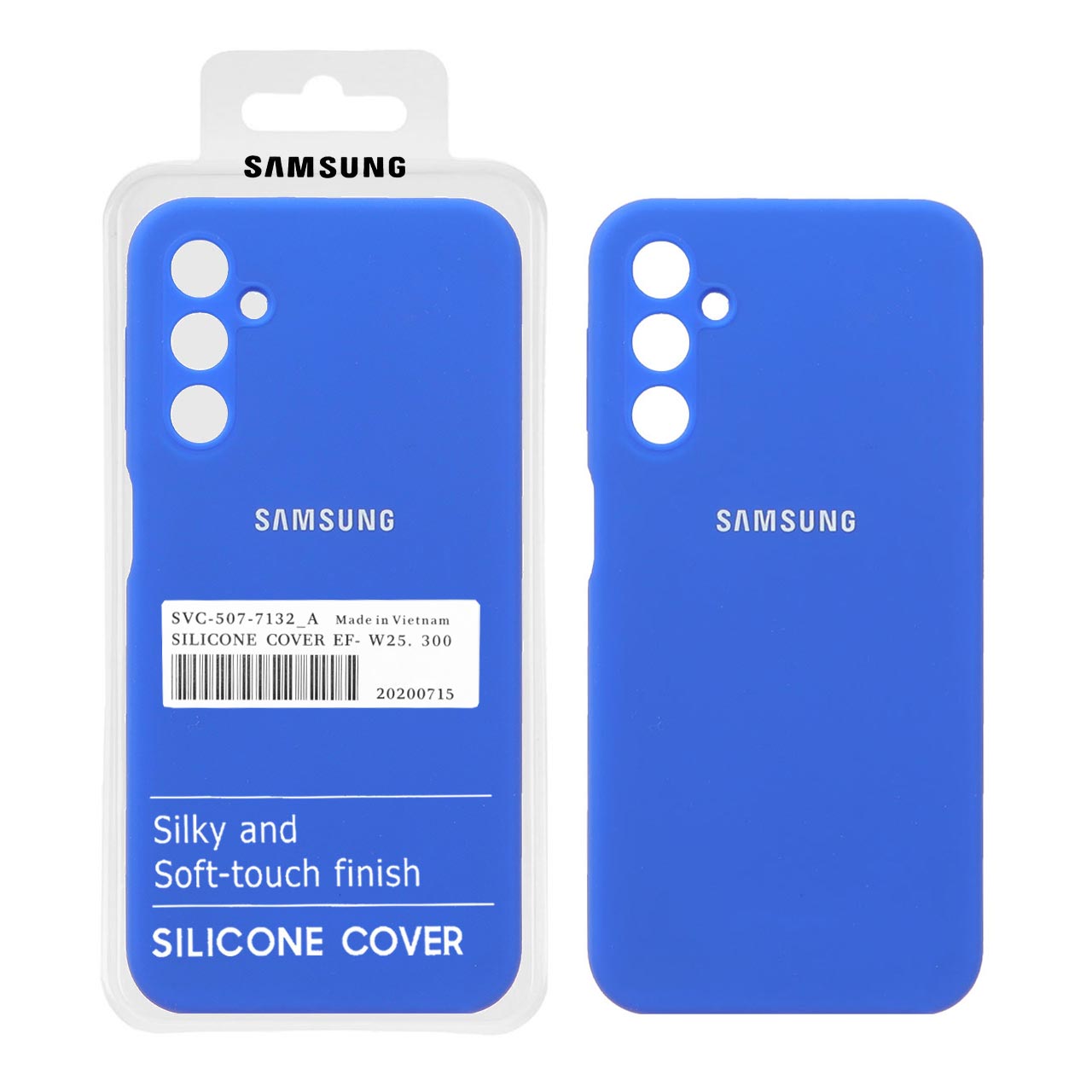 969878 قاب سیلیکونی پاک کنی اورجینال درجه یک Samsung Galaxy A24 - آبی کاربنی (پک دار) - تصویر 1