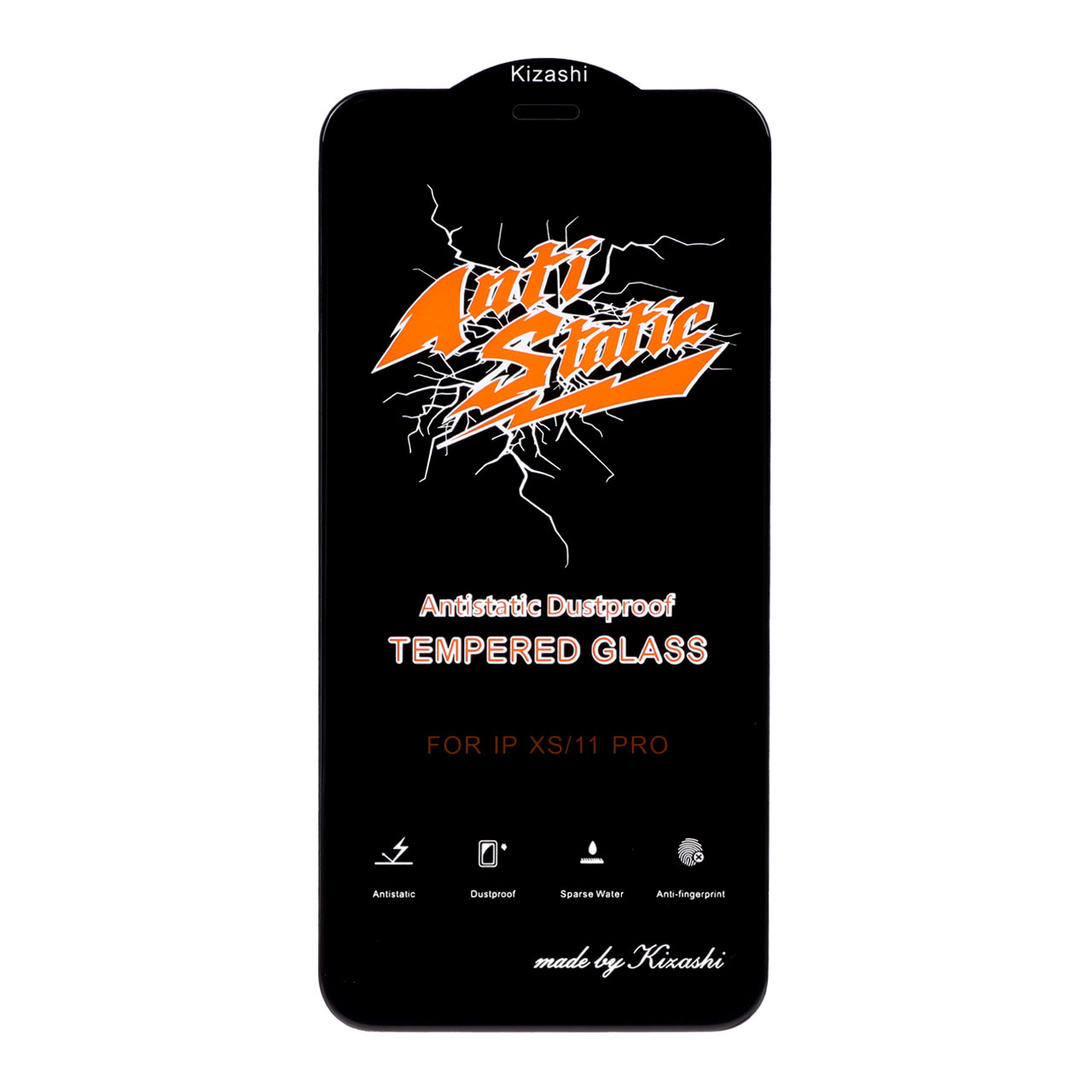 محافظ صفحه نمایش شیشه ای Iphone X / XS / 11 Pro - Full Cover Anti Static Kizashi (بدون پک) - مشکی - اسپه کالا محافظ صفحه نمایش شیشه ای Iphone X / XS / 11 Pro - Full Cover Anti Static Kizashi (بدون پک) - مشکی - تصویر 1