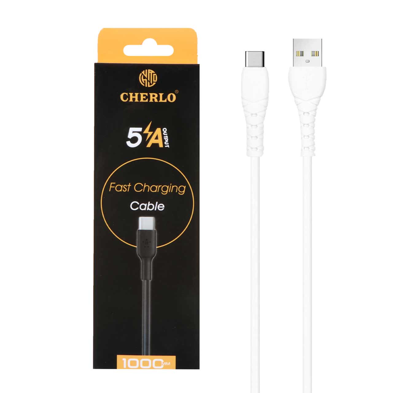 کابل شارژ فست CHERLO Type-C مدل CH-TC10 - سفید - SMO - اسپه کالا کابل شارژ فست CHERLO Type-C مدل CH-TC10 - سفید - SMO - تصویر 1