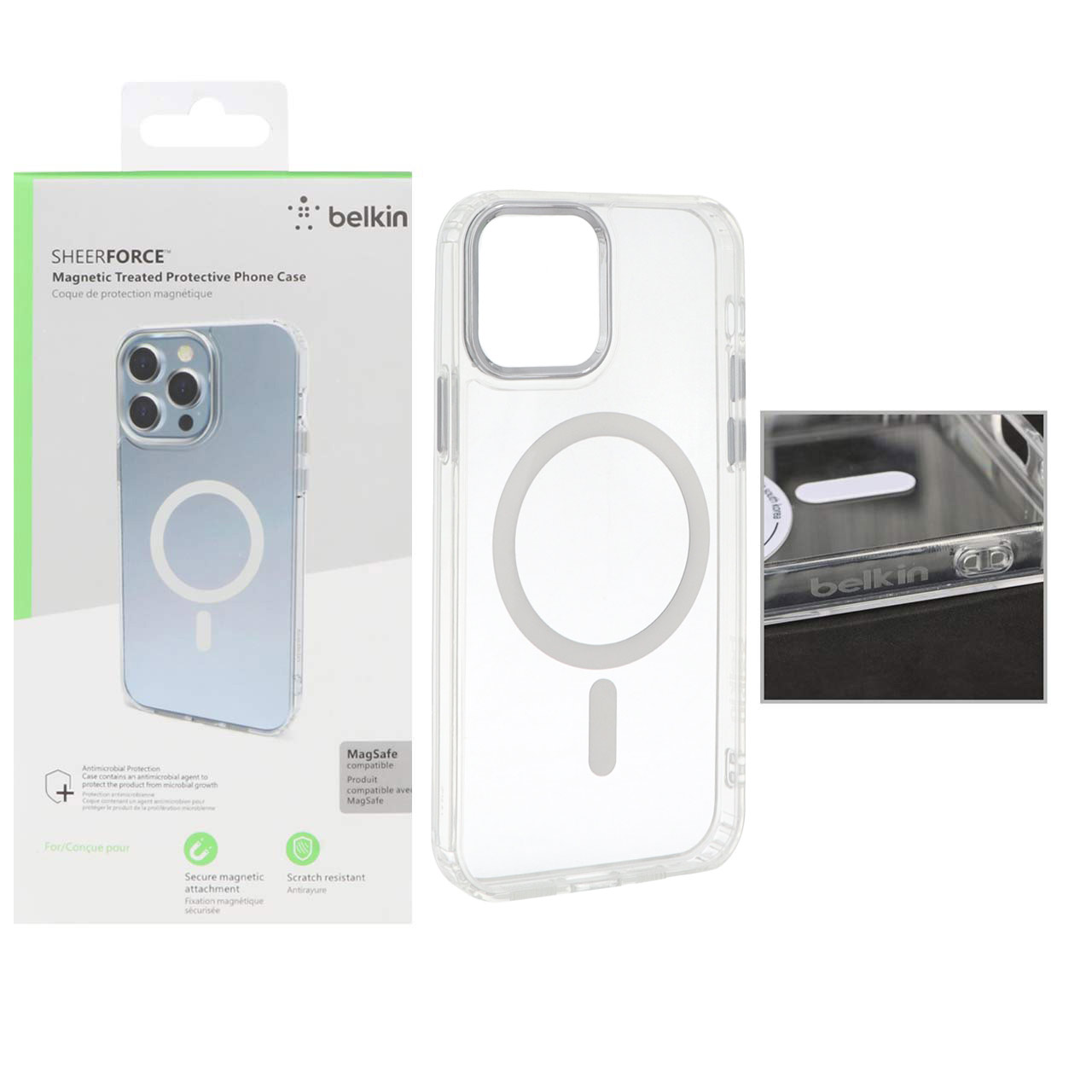 قاب اورجینال belkin شفاف Magsafe مدل Apple iPhone 12 / iPhone 12 Pro (پک دار) - اسپه کالا قاب اورجینال belkin شفاف Magsafe مدل Apple iPhone 12 / iPhone 12 Pro (پک دار) - تصویر 1