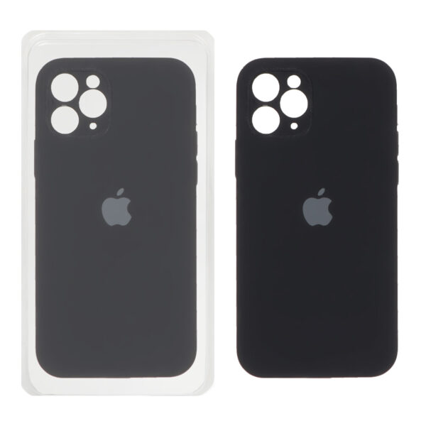 قاب سیلیکونی پاک کنی محافظ لنزدار اورجینال Apple iPhone 11 Pro - مشکی (پک اصلی)