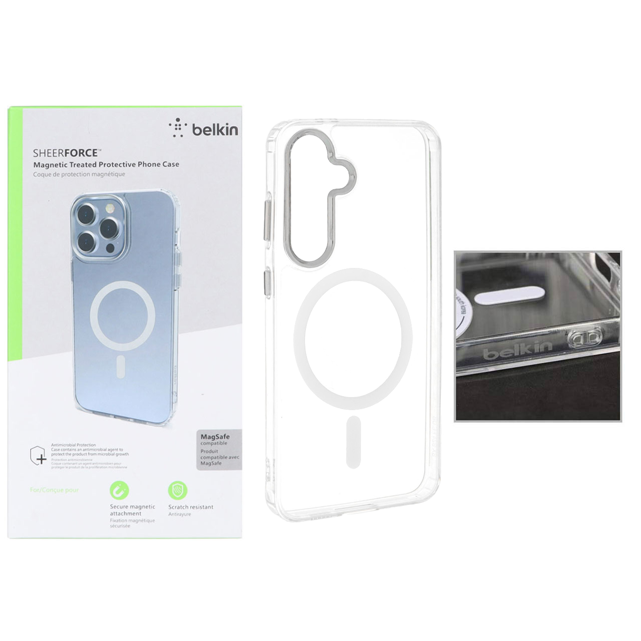 قاب اورجینال belkin شفاف Magsafe مدل Samsung Galaxy S24 FE (پک دار) - اسپه کالا قاب اورجینال belkin شفاف Magsafe مدل Samsung Galaxy S24 FE (پک دار) - تصویر 1