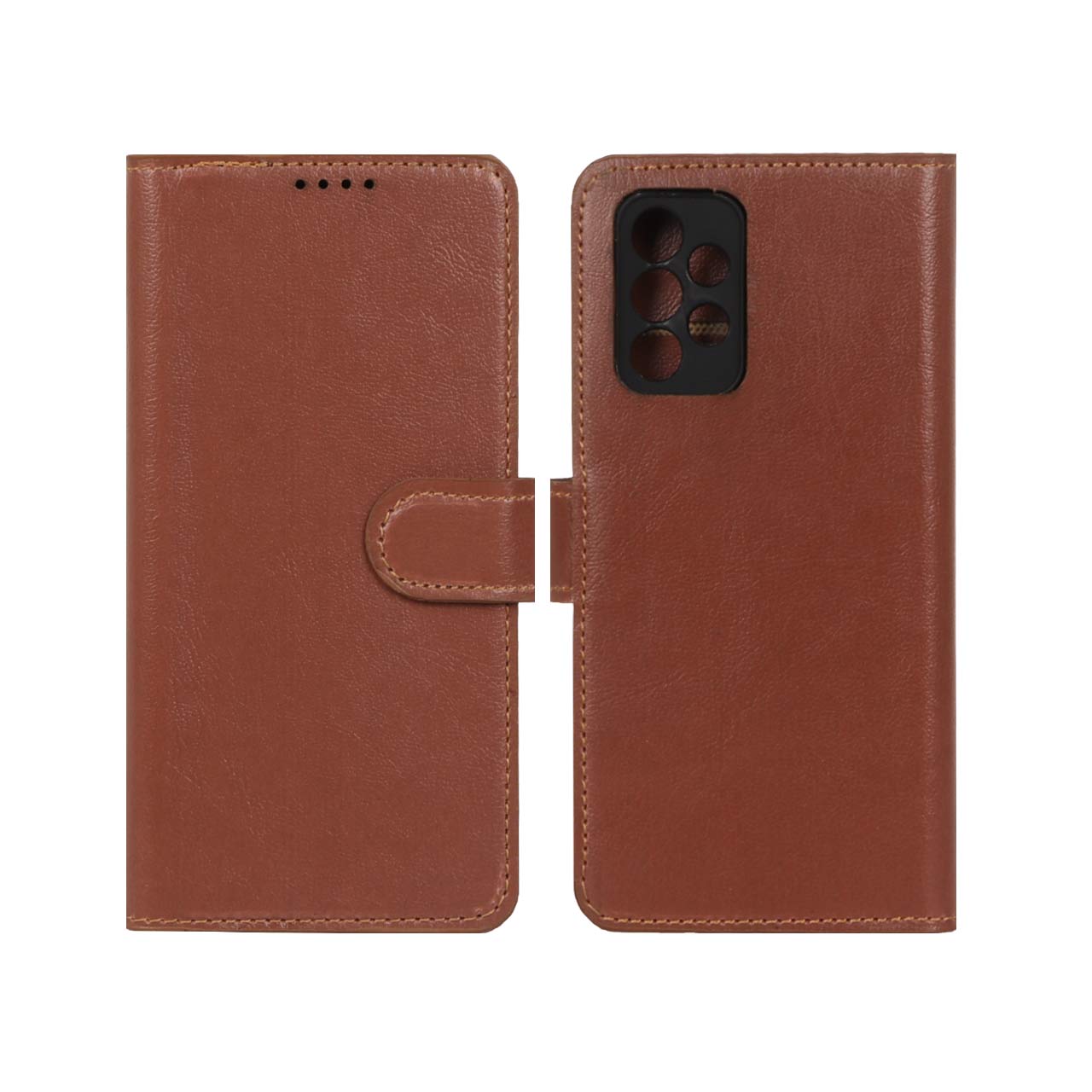 کیف موبایل چرمی مگنتی محافظ لنزدار Samsung Galaxy A13 4G - قهوه ای - اسپه کالا کیف موبایل چرمی مگنتی محافظ لنزدار Samsung Galaxy A13 4G - قهوه ای - تصویر 1