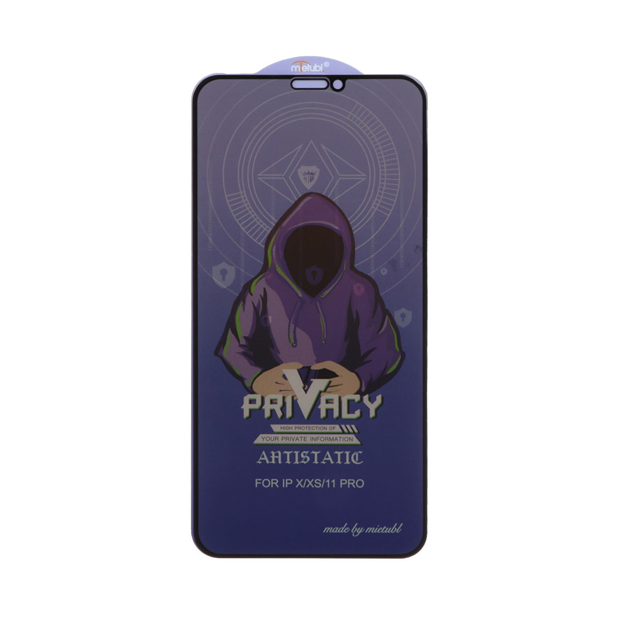 محافظ صفحه نمایش شیشه ای Full Cover Mietubl Anti Static Privacy مدل Apple iPhone 11 Pro / iPhone XS / iPhone X - اسپه کالا محافظ صفحه نمایش شیشه ای Full Cover Mietubl Anti Static Privacy مدل Apple iPhone 11 Pro / iPhone XS / iPhone X - تصویر 1