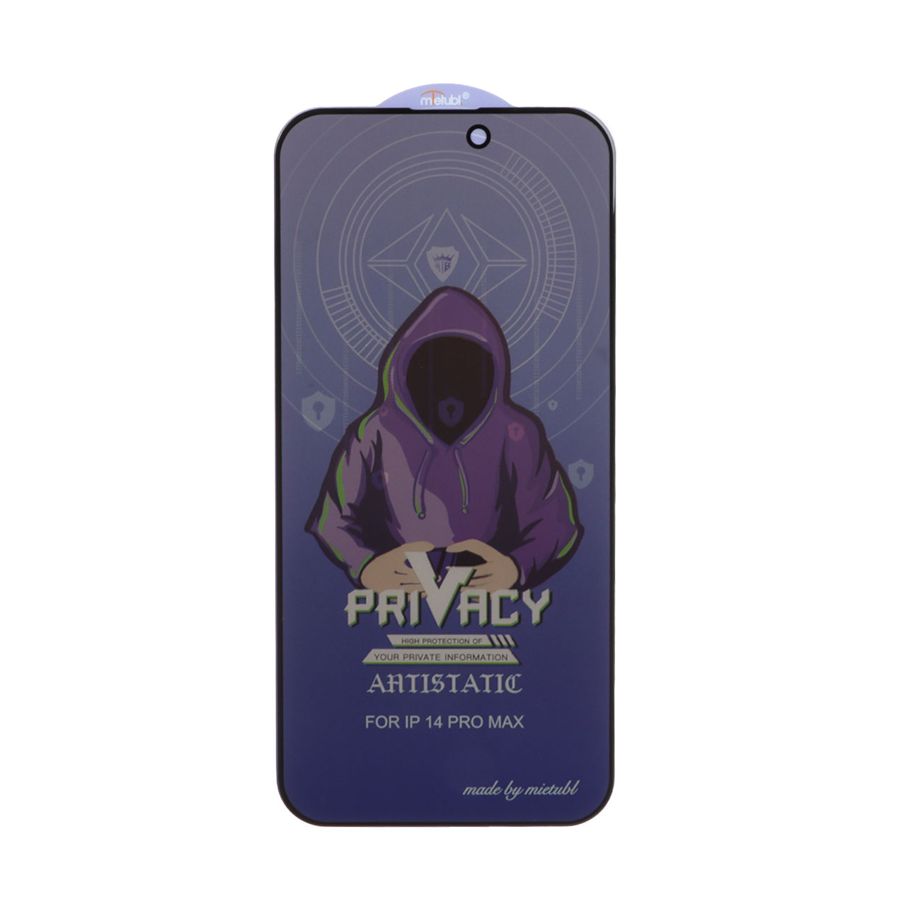 محافظ صفحه نمایش شیشه ای Full Cover Mietubl Anti Static Privacy مدل Apple iPhone 14 Pro Max - اسپه کالا محافظ صفحه نمایش شیشه ای Full Cover Mietubl Anti Static Privacy مدل Apple iPhone 14 Pro Max - تصویر 1