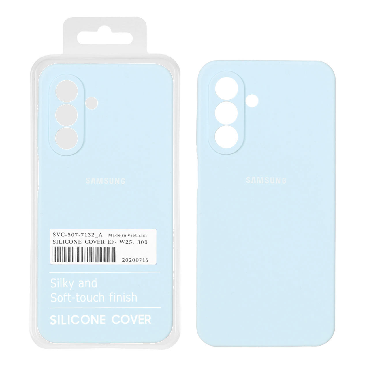 قاب سیلیکونی پاک کنی اورجینال درجه یک Samsung Galaxy A17 / A26 - آبی آسمانی (پک دار) - اسپه کالا قاب سیلیکونی پاک کنی اورجینال درجه یک Samsung Galaxy A17 / A26 - آبی آسمانی (پک دار) - تصویر 1