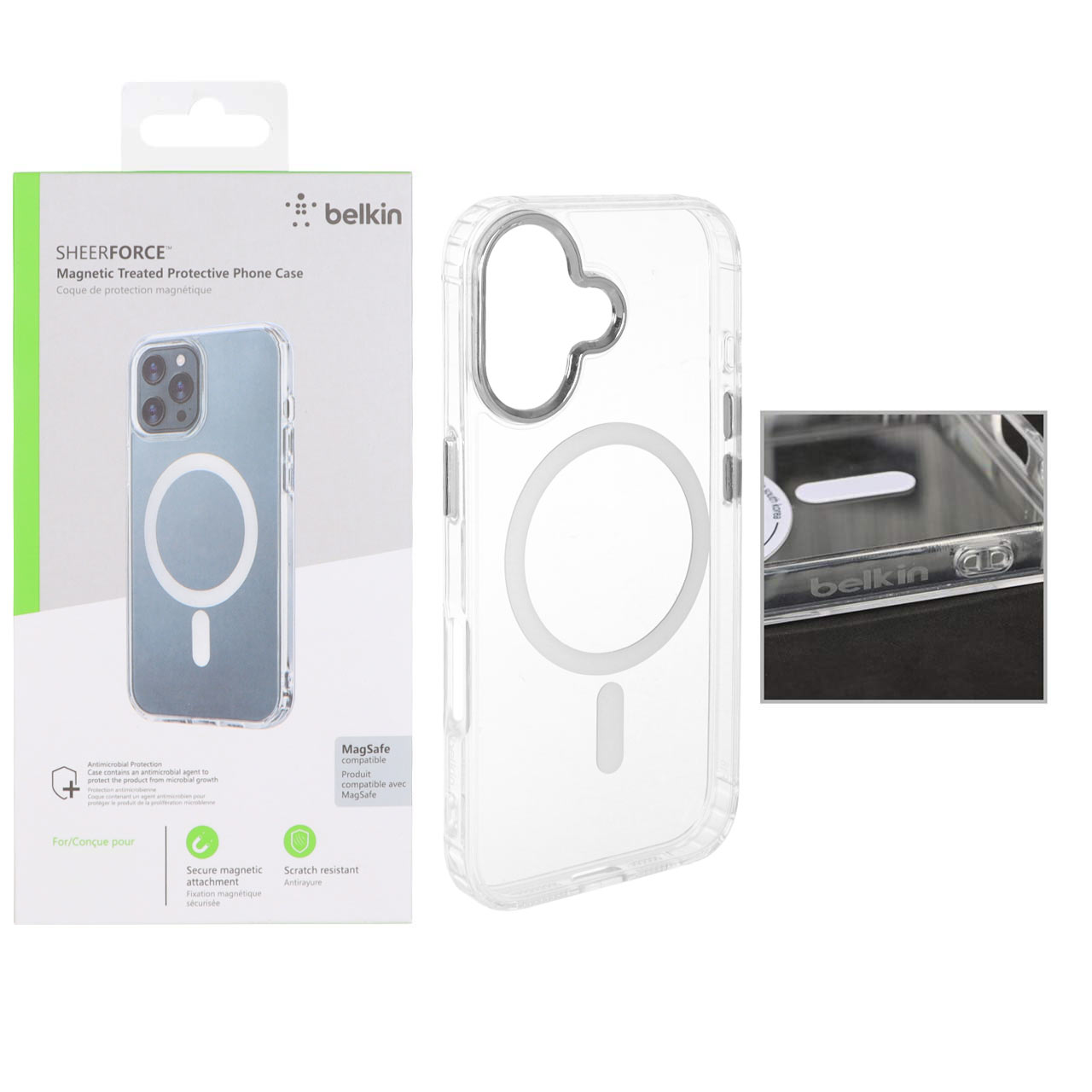 قاب اورجینال belkin شفاف Magsafe مدل Apple iPhone 16 (پک دار) - اسپه کالا قاب اورجینال belkin شفاف Magsafe مدل Apple iPhone 16 (پک دار) - تصویر 1