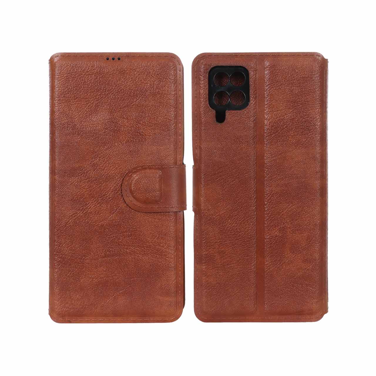 کیف موبایل چرمی مگنتی محافظ لنزدار Samsung Galaxy A12 / M12 / F12 - قهوه ای - اسپه کالا کیف موبایل چرمی مگنتی محافظ لنزدار Samsung Galaxy A12 / M12 / F12 - قهوه ای - تصویر 1