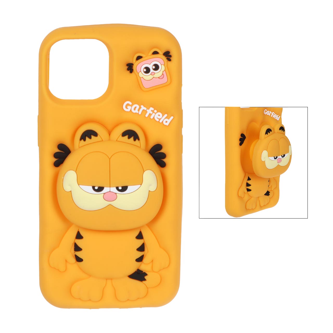 قاب سیلیکونی Garfield استندشو Apple iPhone 15 / iPhone 14 / iPhone 13 - نارنجی - اسپه کالا قاب سیلیکونی Garfield استندشو Apple iPhone 15 / iPhone 14 / iPhone 13 - نارنجی - تصویر 1