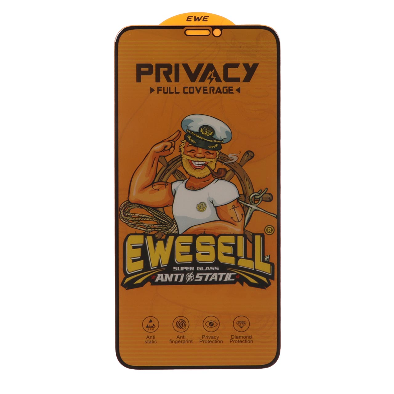 محافظ صفحه نمایش شیشه ای Full Cover Ewesell Anti Static Privacy مدل Apple iPhone 11 Pro / iPhone XS / iPhone X - اسپه کالا محافظ صفحه نمایش شیشه ای Full Cover Ewesell Anti Static Privacy مدل Apple iPhone 11 Pro / iPhone XS / iPhone X - تصویر 1