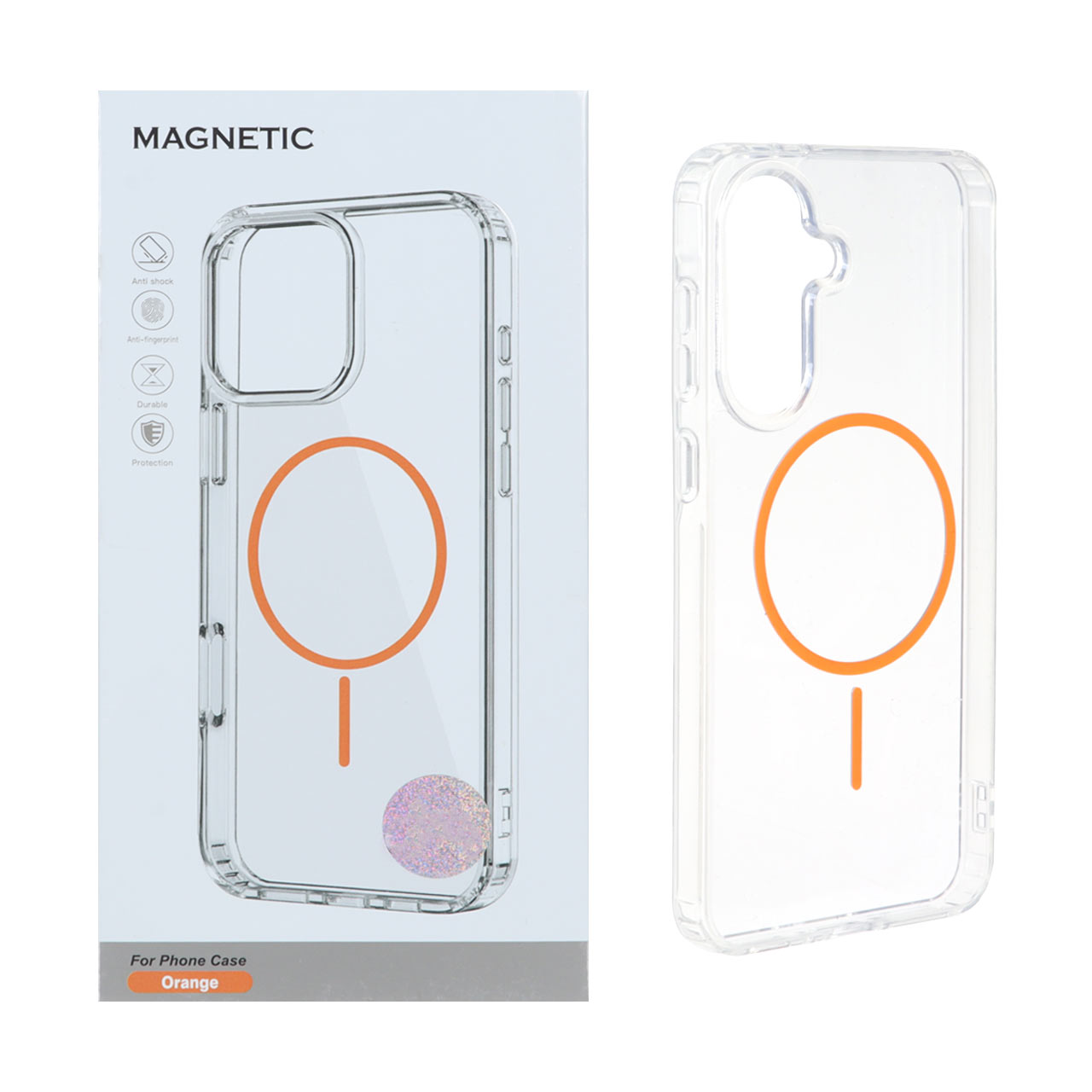 قاب اورجینال Magnetic دور ژله ای MagSafe مدل Samsung Galaxy A56 / A36 - نارنجی (پک دار) - اسپه کالا قاب اورجینال Magnetic دور ژله ای MagSafe مدل Samsung Galaxy A56 / A36 - نارنجی (پک دار) - تصویر 1