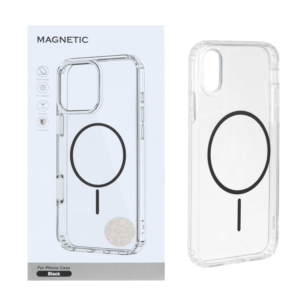 قاب اورجینال Magnetic دور ژله ای MagSafe مدل Apple iPhone X / iPhone XS - مشکی (پک دار) - اسپه کالا قاب اورجینال Magnetic دور ژله ای MagSafe مدل Apple iPhone X / iPhone XS - مشکی (پک دار) - تصویر 1