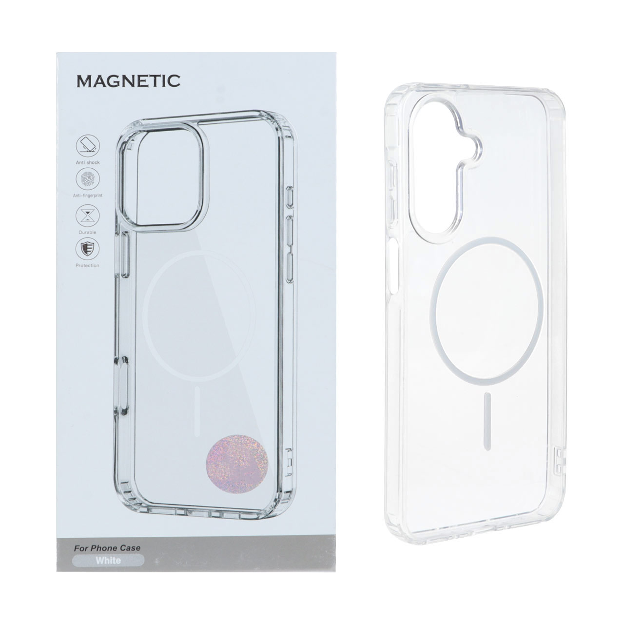قاب اورجینال Magnetic دور ژله ای MagSafe مدل Samsung Galaxy A17 / A26 - سفید (پک دار) - اسپه کالا قاب اورجینال Magnetic دور ژله ای MagSafe مدل Samsung Galaxy A17 / A26 - سفید (پک دار) - تصویر 1