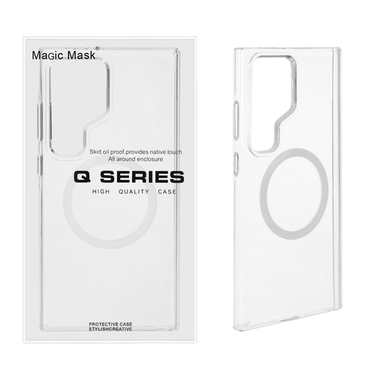 قاب اورجینال Magic Mask پشت سخت شفاف MagSafe مدل Samsung Galaxy S24 Ultra (پک دار) - اسپه کالا قاب اورجینال Magic Mask پشت سخت شفاف MagSafe مدل Samsung Galaxy S24 Ultra (پک دار) - تصویر 1