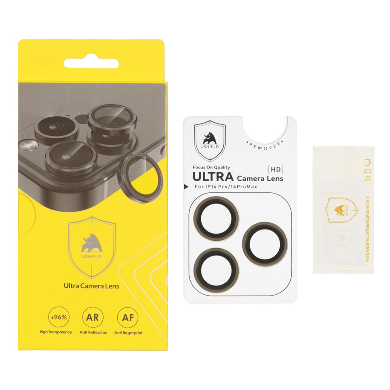 محافظ لنز رینگی اورجینال Ultra Camera Lens Ushield شابلون دار Apple iPhone 14 Pro Max / iPhone 14 Pro - طلایی (پک دار) - اسپه کالا محافظ لنز رینگی اورجینال Ultra Camera Lens Ushield شابلون دار Apple iPhone 14 Pro Max / iPhone 14 Pro - طلایی (پک دار) - تصویر 1