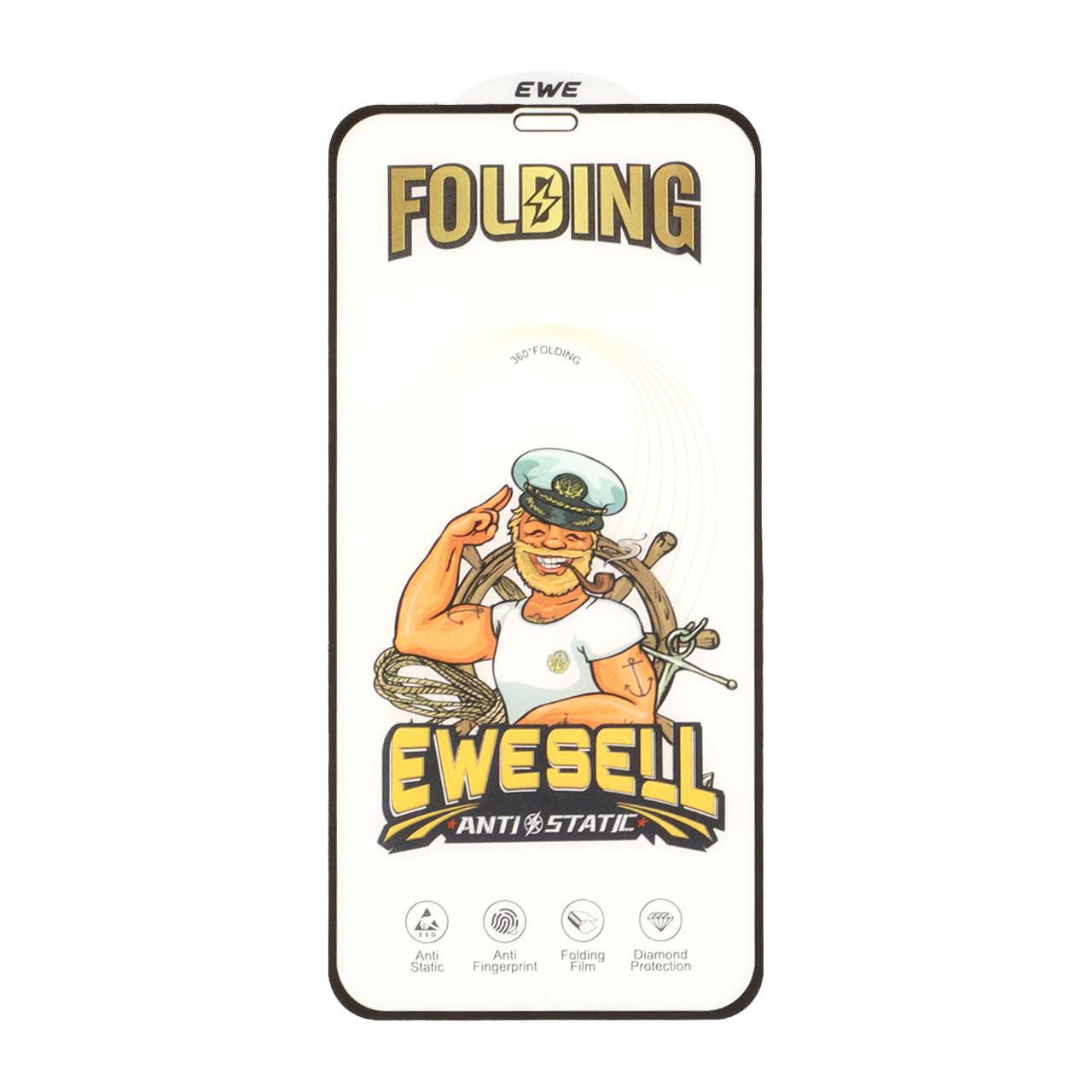 محافظ صفحه نمایش شیشه ای Full Cover Ewesell Anti Static Folding مدل Apple iPhone 11 Pro Max / iPhone X Max / iPhone Xs Max - اسپه کالا محافظ صفحه نمایش شیشه ای Full Cover Ewesell Anti Static Folding مدل Apple iPhone 11 Pro Max / iPhone X Max / iPhone Xs Max - تصویر 1