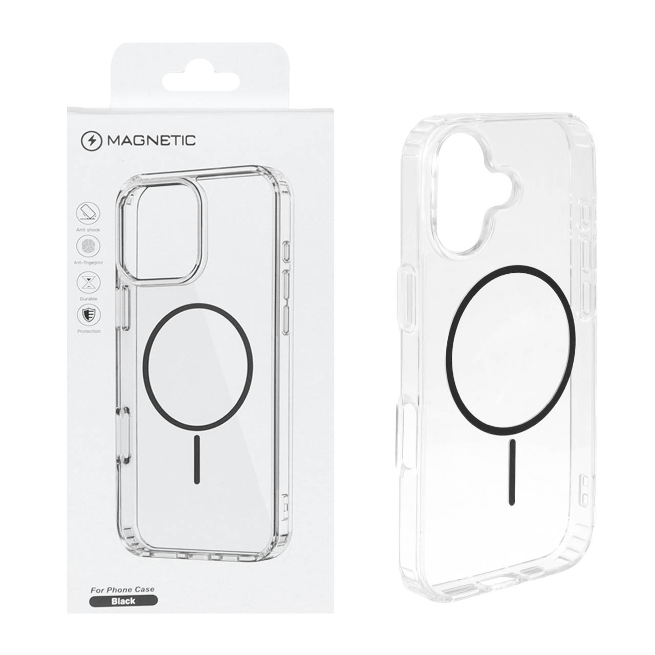 قاب اورجینال Magnetic دور ژله ای MagSafe مدل Apple iPhone 17 - مشکی (پک دار) - اسپه کالا قاب اورجینال Magnetic دور ژله ای MagSafe مدل Apple iPhone 17 - مشکی (پک دار) - تصویر 1