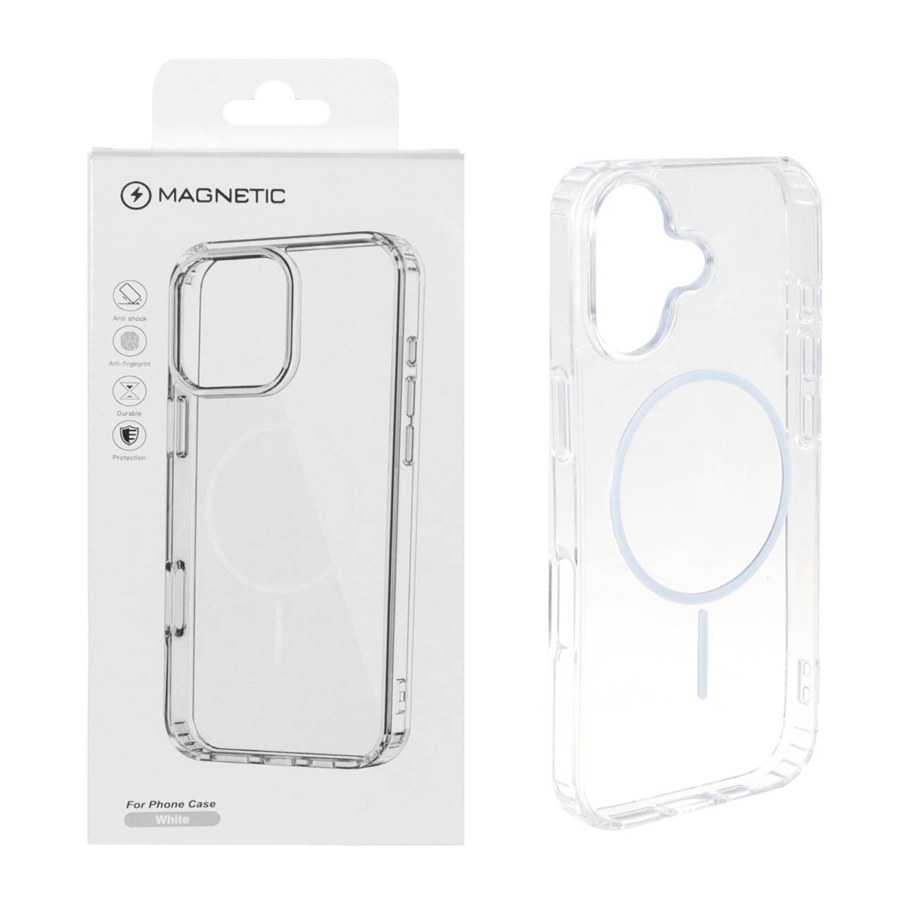 قاب اورجینال Magnetic دور ژله ای MagSafe مدل Apple iPhone 17 - سفید (پک دار) - اسپه کالا قاب اورجینال Magnetic دور ژله ای MagSafe مدل Apple iPhone 17 - سفید (پک دار) - تصویر 1