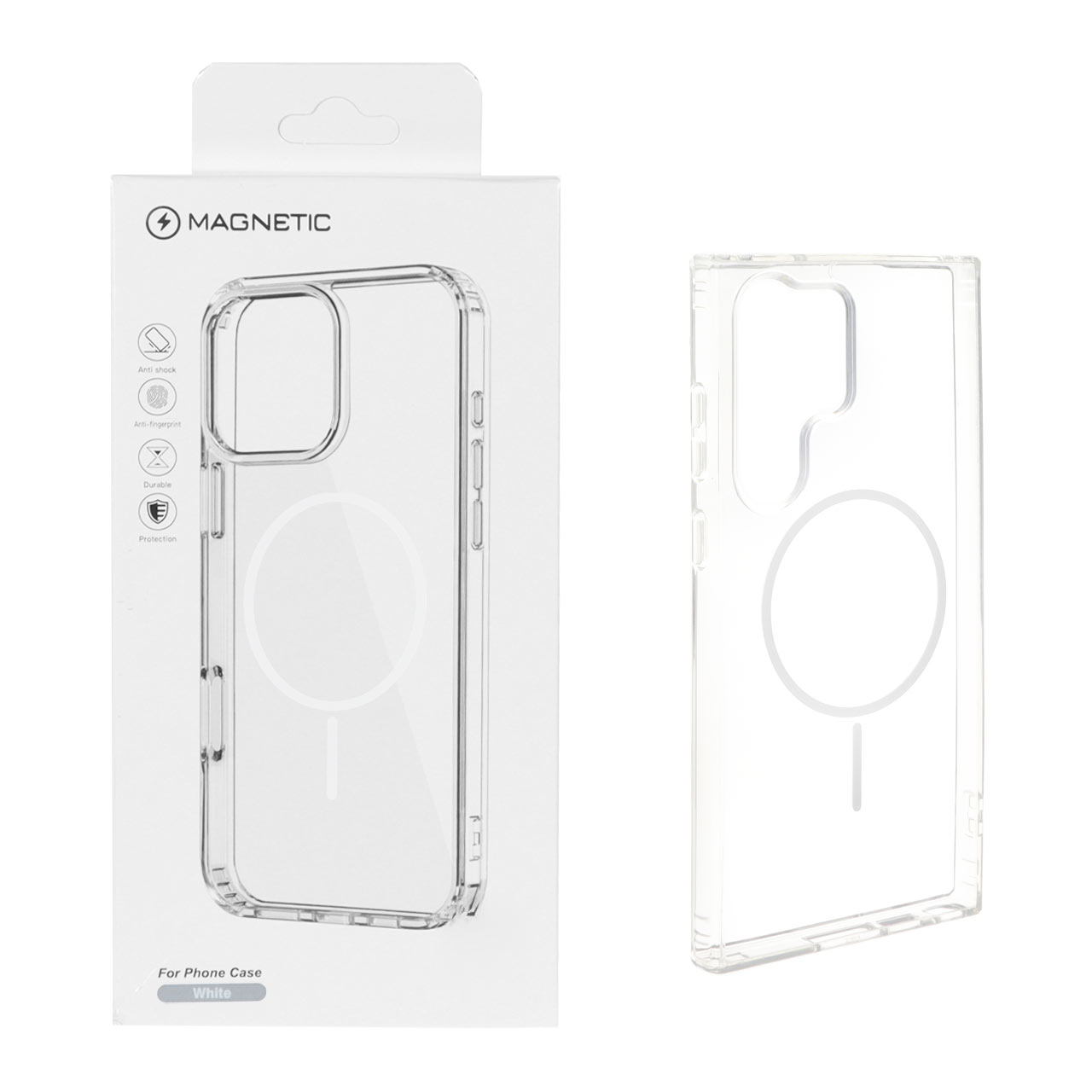 قاب اورجینال Magnetic دور ژله ای MagSafe مدل Samsung Galaxy S23 Ultra - سفید (پک دار) - اسپه کالا قاب اورجینال Magnetic دور ژله ای MagSafe مدل Samsung Galaxy S23 Ultra - سفید (پک دار) - تصویر 1