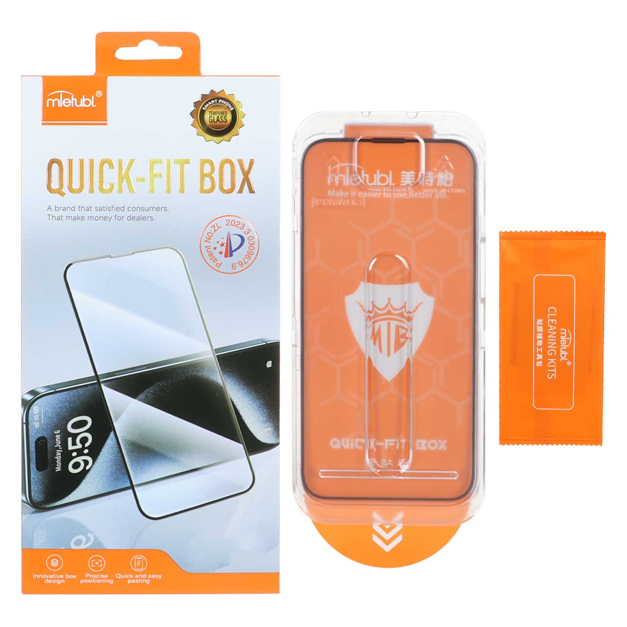 محافظ صفحه نمایش شیشه ای اورجینال Mietubl - Quick Fit Box مدل Apple iPhone 13 / iPhone 13 Pro / iPhone 14 / 16e (پک دار) - اسپه کالا محافظ صفحه نمایش شیشه ای اورجینال Mietubl - Quick Fit Box مدل Apple iPhone 13 / iPhone 13 Pro / iPhone 14 / 16e (پک دار) - تصویر 1