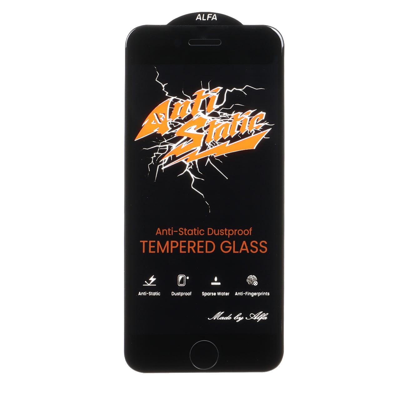 محافظ صفحه نمایش شیشه ای Full Cover Anti Static ALFA مدل Apple iPhone 6 / iPhone 7 / iPhone 8 / iPhone SE (2020) / SE (2022) - مشکی - اسپه کالا محافظ صفحه نمایش شیشه ای Full Cover Anti Static ALFA مدل Apple iPhone 6 / iPhone 7 / iPhone 8 / iPhone SE (2020) / SE (2022) - مشکی - تصویر 1