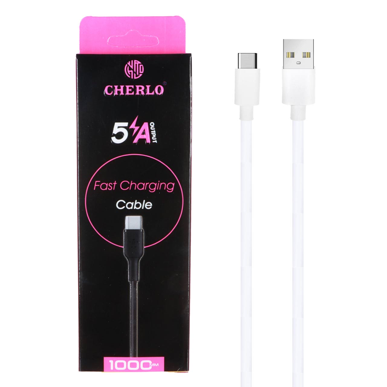 کابل شارژ فست CHERLO Type-C مدل CH-TC19 - سفید - SMO - اسپه کالا کابل شارژ فست CHERLO Type-C مدل CH-TC19 - سفید - SMO - تصویر 1