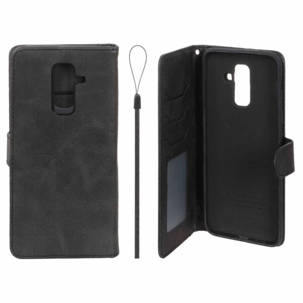 کیف موبایل مگنتی درجه یک داخل خز MNC Plus مدل Samsung Galaxy A6 Plus - مشکی