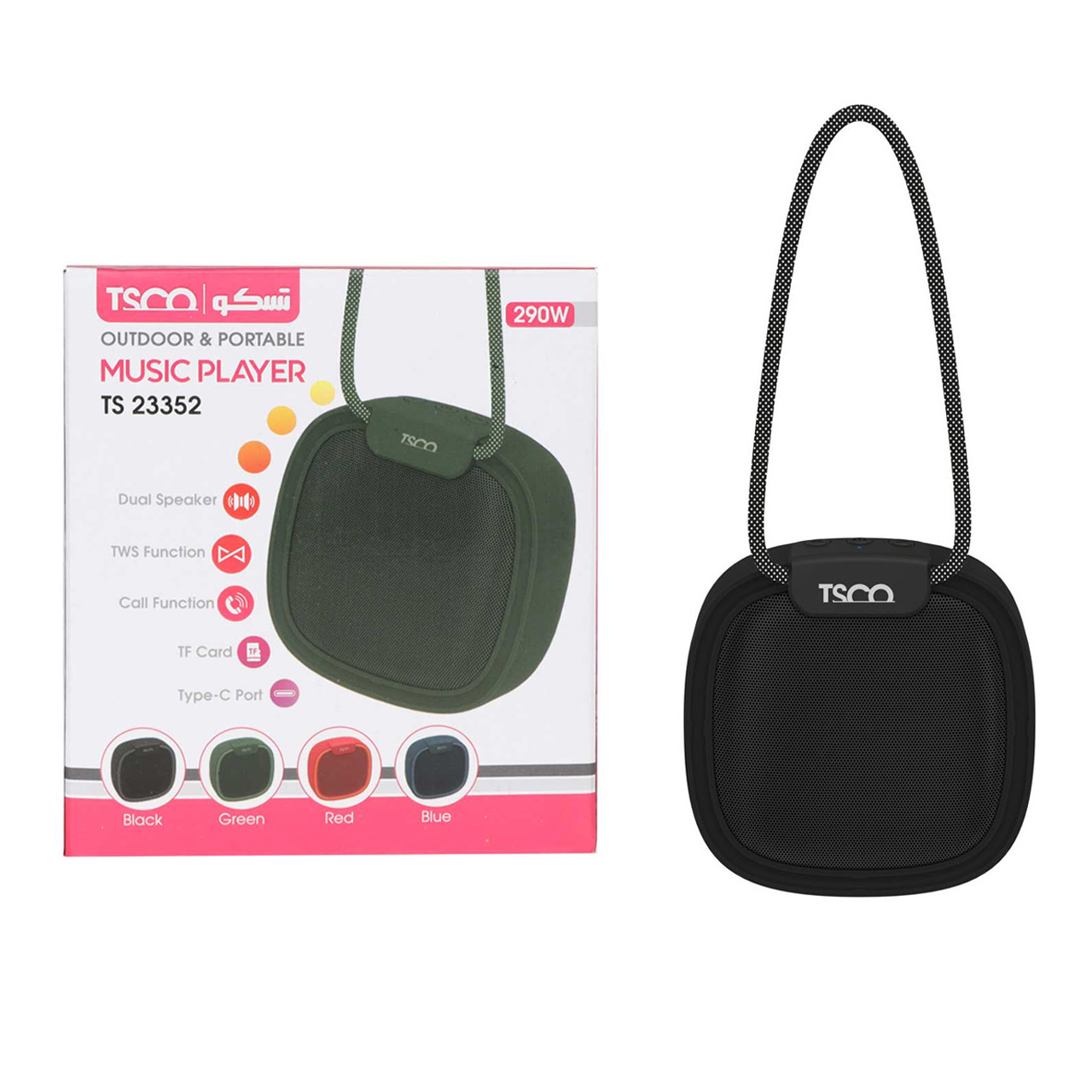 اسپیکر بی سیم 3 وات TSCO مدل TS 23352 - مشکی - اسپه کالا اسپیکر بی سیم 3 وات TSCO مدل TS 23352 - مشکی - تصویر 1