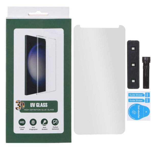 محافظ صفحه نمایش شیشه ای UV 3D Glass مدل Samsung Galaxy S8 Plus / Galaxy S9 Plus (پک دار)
