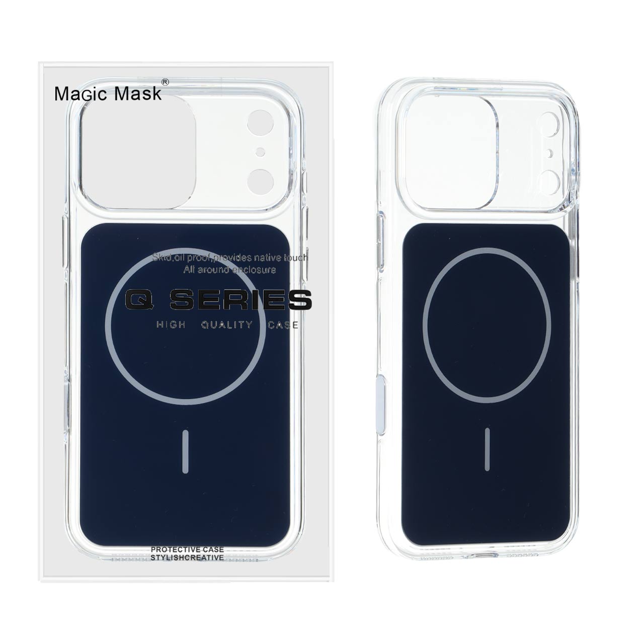 قاب اورجینال Magic Mask لنز شفاف MagSafe مدل Apple iPhone 17 Pro Max - سرمه ای (پک دار) - اسپه کالا قاب اورجینال Magic Mask لنز شفاف MagSafe مدل Apple iPhone 17 Pro Max - سرمه ای (پک دار) - تصویر 1