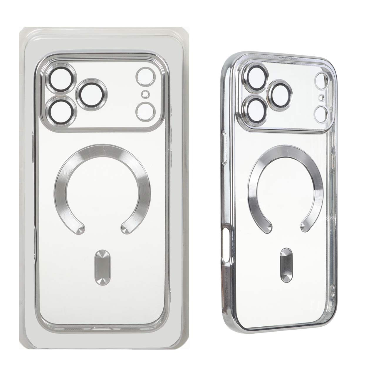 قاب اورجینال الکترواستاتیک Magsafe لنز گلس دار Apple iPhone 17 Pro Max - نقره ای (پک دار) - اسپه کالا قاب اورجینال الکترواستاتیک Magsafe لنز گلس دار Apple iPhone 17 Pro Max - نقره ای (پک دار) - تصویر 1