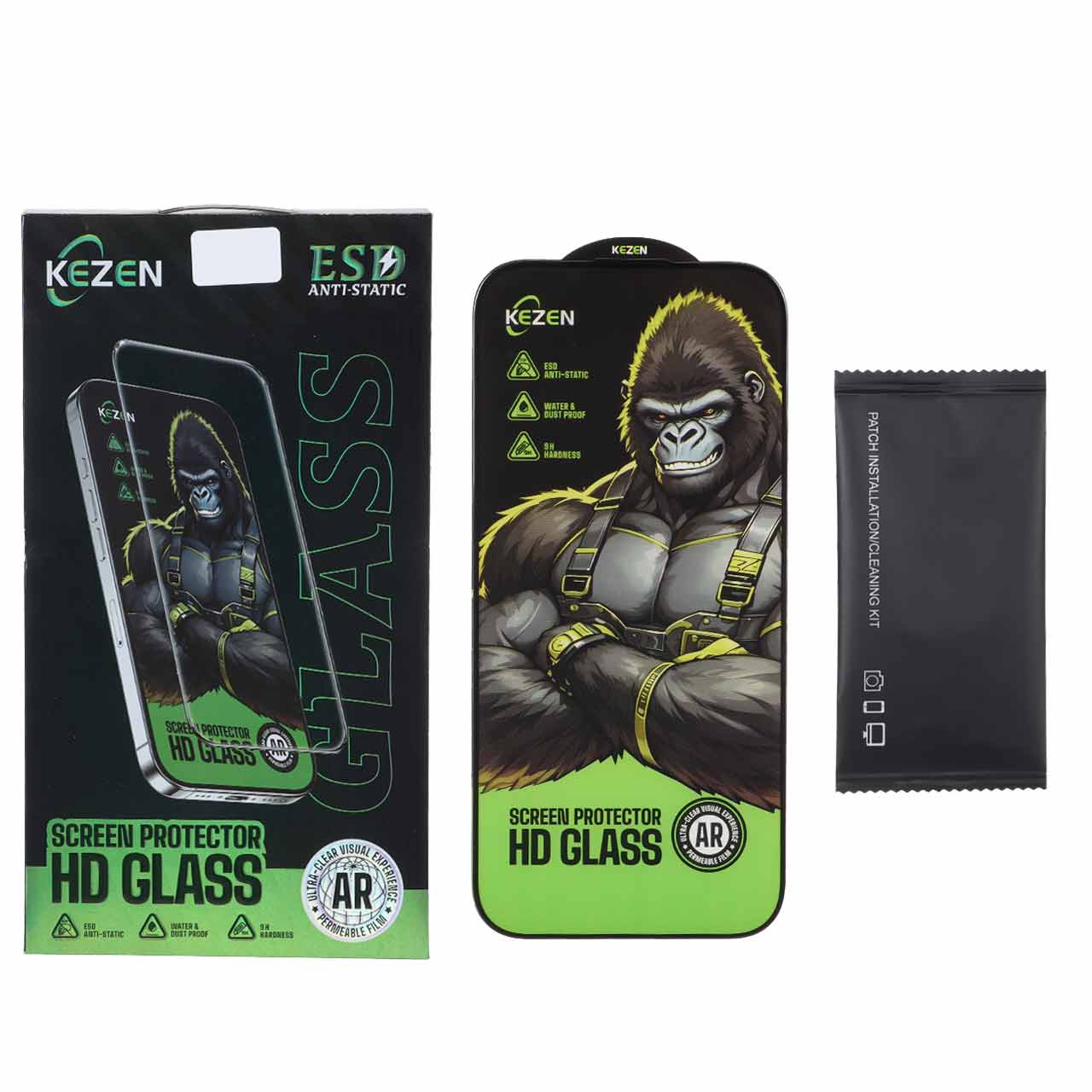 محافظ صفحه نمایش شیشه ای Full Cover Kezen Anti Static ESD مدل Apple iPhone 15 Pro Max (پک دار) - اسپه کالا محافظ صفحه نمایش شیشه ای Full Cover Kezen Anti Static ESD مدل Apple iPhone 15 Pro Max (پک دار) - تصویر 1