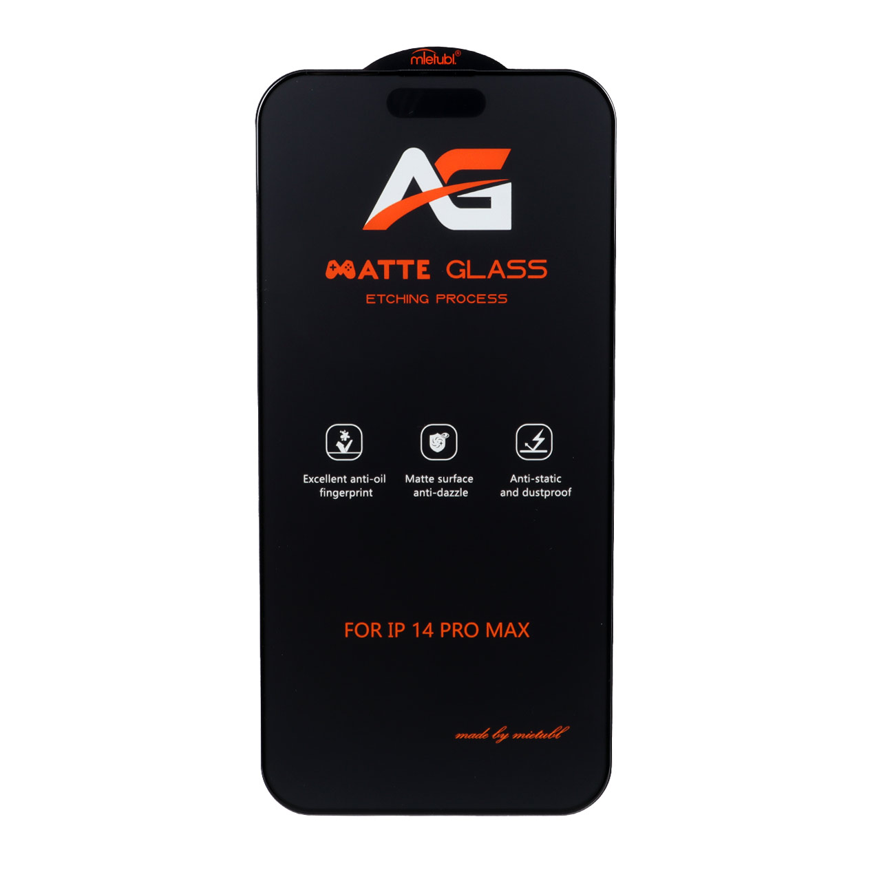 محافظ صفحه نمایش شیشه ای مات Full Cover Anti Static Mietubl AG مدل NTC - Apple iPhone 14 pro max - اسپه کالا محافظ صفحه نمایش شیشه ای مات Full Cover Anti Static Mietubl AG مدل NTC - Apple iPhone 14 pro max - تصویر 1