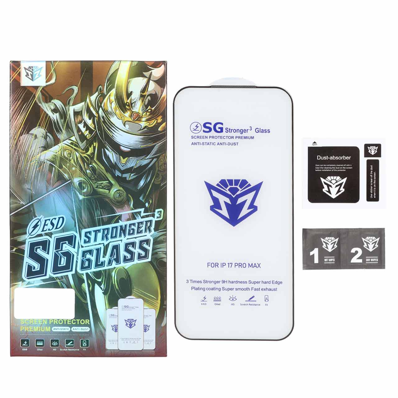 محافظ صفحه نمایش شیشه ای Full Cover Esd-SG مدل Apple iPhone 16 Pro Max (پک دار) - اسپه کالا محافظ صفحه نمایش شیشه ای Full Cover Esd-SG مدل Apple iPhone 16 Pro Max (پک دار) - تصویر 1