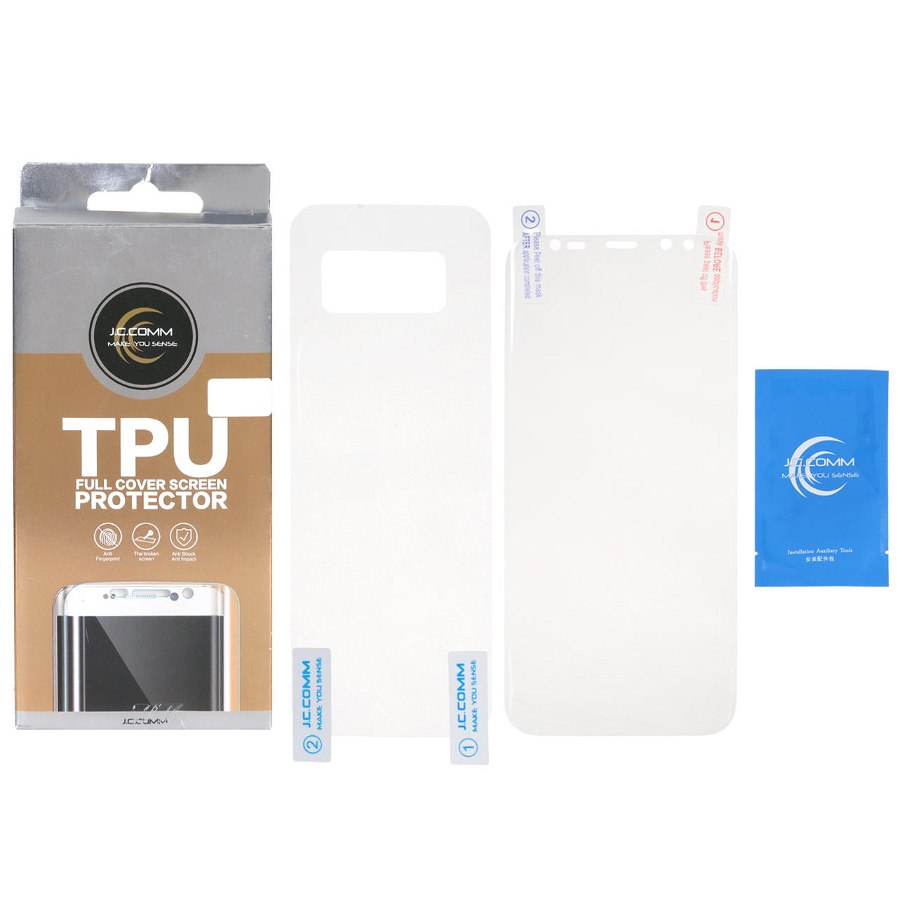 محافظ صفحه نمایش Foll cover J.C.COMM TPU با برچسب پشت گوشی Samsung Galaxy S8 Plus / S9 Plus - (پک دار) - اسپه کالا محافظ صفحه نمایش Foll cover J.C.COMM TPU با برچسب پشت گوشی Samsung Galaxy S8 Plus / S9 Plus - (پک دار) - تصویر 1