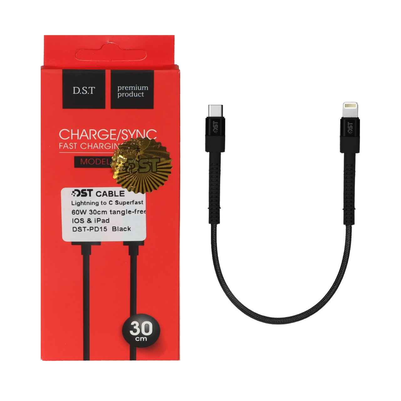کابل شارژ PD و فست 30 سانتی پاوربانک Type-C To Lightning مدل X-15 20W - مشکی - DST (گارانتی شش ماهه) - اسپه کالا کابل شارژ PD و فست 30 سانتی پاوربانک Type-C To Lightning مدل X-15 20W - مشکی - DST (گارانتی شش ماهه) - تصویر 1