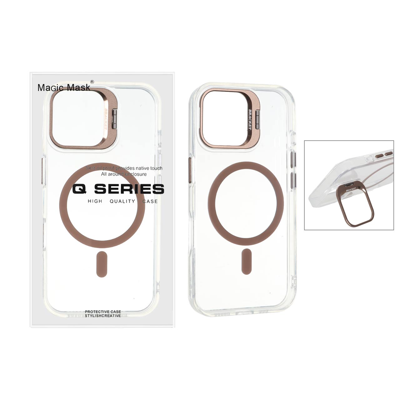 قاب اورجینال Q Series Bracket کریستالی Magsafe لنز استندشو Apple iPhone 16 - قهوه ای (پک دار) - اسپه کالا قاب اورجینال Q Series Bracket کریستالی Magsafe لنز استندشو Apple iPhone 16 - قهوه ای (پک دار) - تصویر 1