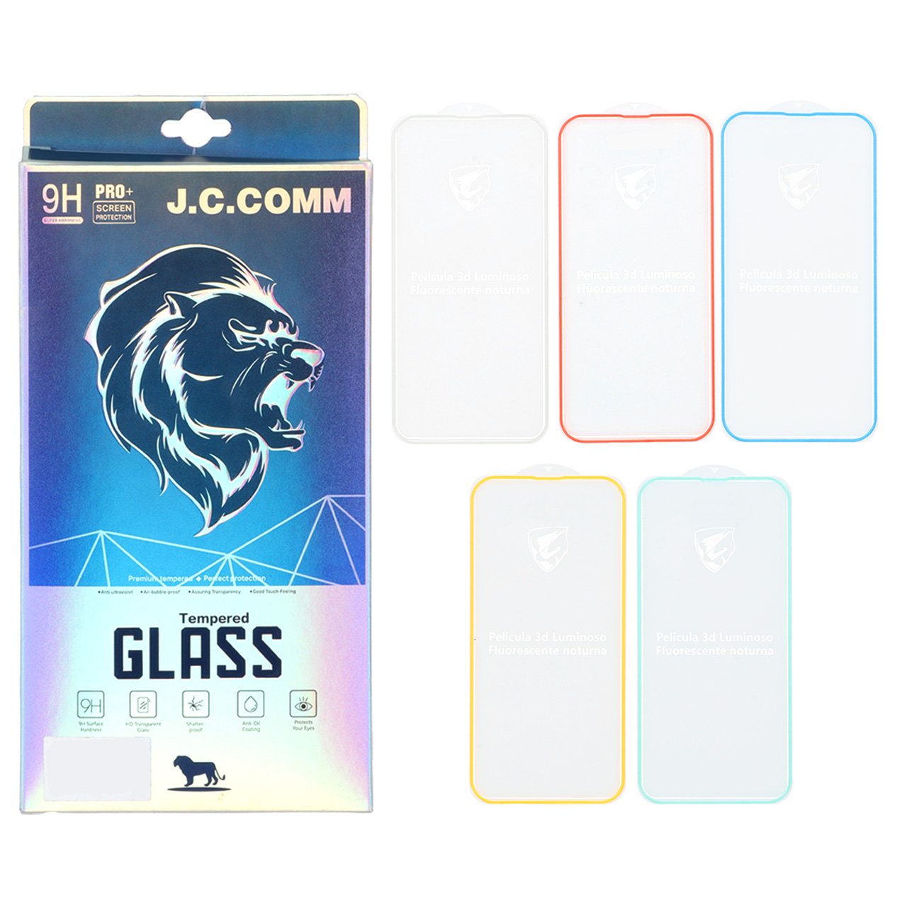 محافظ صفحه نمایش شیشه ای شبرنگ ایربگ دار Full Cover J.C.COMM مدل Apple iPhone 14 pro max (پک 5 عددی) - اسپه کالا محافظ صفحه نمایش شیشه ای شبرنگ ایربگ دار Full Cover J.C.COMM مدل Apple iPhone 14 pro max (پک 5 عددی) - تصویر 1