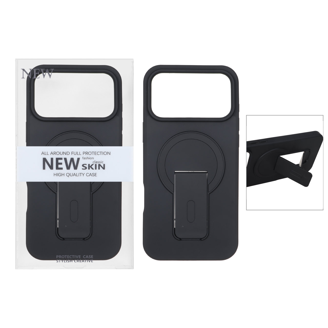 قاب New Skin مات Magsafe استندشو Apple iPhone 17 Pro Max - مشکی (پک دار) - اسپه کالا قاب New Skin مات Magsafe استندشو Apple iPhone 17 Pro Max - مشکی (پک دار) - تصویر 1
