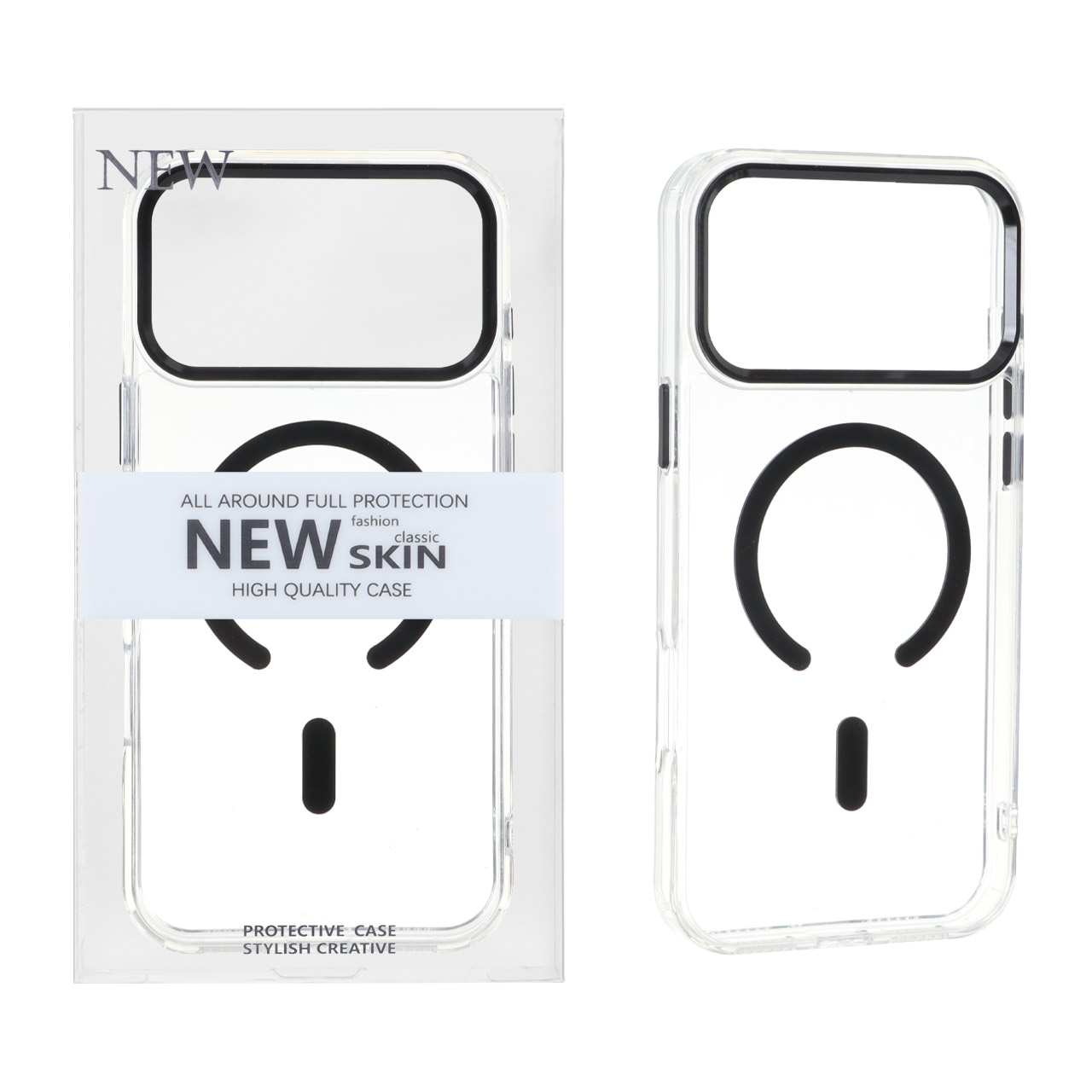 قاب اورجینال New Skin شفاف MagSafe پشت سخت لنز آلومینیومی Apple iPhone 17 Pro Max - مشکی (پک دار) - اسپه کالا قاب اورجینال New Skin شفاف MagSafe پشت سخت لنز آلومینیومی Apple iPhone 17 Pro Max - مشکی (پک دار) - تصویر 1
